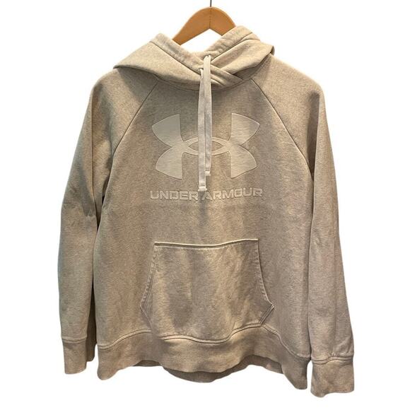 Under Armour Large Gray Hoodie | Loose Fit Pullover, Kangaroo Pocket, EUC - Picture 1 of 9